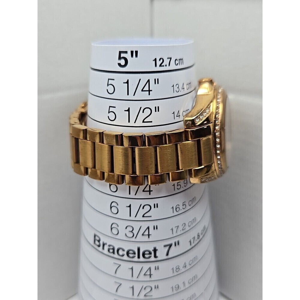 Michael Kors Mini Blair MK5613 Rose Gold Glitz Bezel Multifunction New Battery - Picture 7 of 11